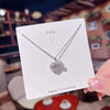 Titanium Steel Women's Money Bag Pendant Necklace With Mixed Gem Inlay And Geometric Pattern And Diamond Design
