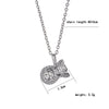 Titanium Steel Women's Money Bag Pendant Necklace With Mixed Gem Inlay And Geometric Pattern And Diamond Design