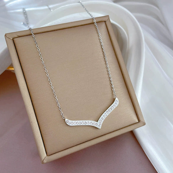 Titanium Steel Women's Necklace With Geometric Pattern And Electroplating Process Simple Wind Cartoon Style