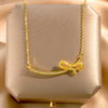 Titanium Steel Women's Necklace With Mixed Gem Inlay And Diamond Design Cross Chain Style