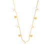 Titanium Steel Women's Necklace With Three Dimensional Flower Design And 18K Gold Plated Electroplating