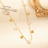 Titanium Steel Women's Necklace With Three Dimensional Flower Design And 18K Gold Plated Electroplating