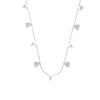 Titanium Steel Women's Necklace With Three Dimensional Flower Design And 18K Gold Plated Electroplating