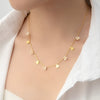 Titanium Steel Women's Necklace With Three Dimensional Flower Design And 18K Gold Plated Electroplating