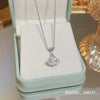 Titanium Steel Women's Niche Fashion Necklace With Mixed Gem Inlay And Geometric Pattern And Cross Chain
