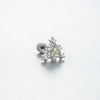 Titanium Steel Women's Niche Style Ear Nail With Inlaid Zircon Butterfly Spider Flower Animal Zodiac Pendant