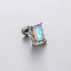 Titanium Steel Women's Niche Style Ear Nail With Inlaid Zircon Butterfly Spider Flower Animal Zodiac Pendant