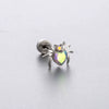 Titanium Steel Women's Niche Style Ear Nail With Inlaid Zircon Butterfly Spider Flower Animal Zodiac Pendant