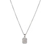 Titanium Steel Women's Ochain Necklace With M Letter Pendant And Full Diamond Inlay Simple Light Luxury Design