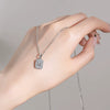 Titanium Steel Women's Ochain Necklace With M Letter Pendant And Full Diamond Inlay Simple Light Luxury Design