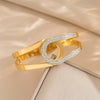 Titanium Steel Women's Opening Bracelet Gold Plated Light Luxury Niche High End Exquisite Vacuum Furnace Electroplated For Allergy Prevention And Color Retention