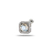 Titanium Steel Women's Princess Geometric Style Ear Nail Set With Diamonds