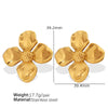 316L Stainless Steel Women's Retro Geometric Flower Earrings With Electroplating Design