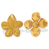 316L Stainless Steel Women's Retro Geometric Flower Earrings With Electroplating Design