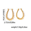Titanium Steel Women's Simple Geometric Ushaped Electroplated Earrings