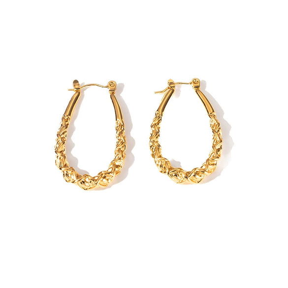 Titanium Steel Women's Simple Geometric Ushaped Electroplated Earrings