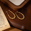 Titanium Steel Women's Simple Geometric Ushaped Electroplated Earrings