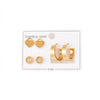 Titanium Steel Women's Simple Style Electroplating Circle And Heart Earrings Set
