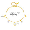 Titanium Steel Women's Small Flower Box Chain Necklace And Bracelet Set