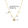 Titanium Steel Women's Small Flower Box Chain Necklace And Bracelet Set