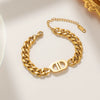 Titanium Steel Women's Summer Clavicle Chain With Hiphop Elegant Short Niche Design And Geometric Pattern Electroplated