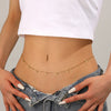 Titanium Steel Women's Sweet Style Love Stars Waist Chain For Summer