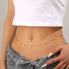 Titanium Steel Women's Sweet Style Love Stars Waist Chain For Summer