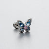 Titanium Steel Women's Zirconia Butterfly Love Bow Ear Nails