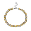 Titanium Steel Woven Ring Bracelet Cartoon And Plant Flowers Style Electroplated