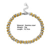 Titanium Steel Woven Ring Bracelet Cartoon And Plant Flowers Style Electroplated