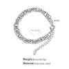 316L Stainless Steel Woven Ring Buckle Necklace And Bracelet Set With Cross Crown Roman Numerals Geometric Personality Style Electroplated Unisex