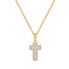 Titanium Steel Zircon Cross Geometric Style Electroplating Unisex Necklace