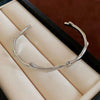 Titanium Steel Zircon Electroplated Real Gold Niche Geometric Bracelet For Women