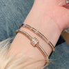 Titanium Steel Zircon Electroplated Real Gold Niche Geometric Bracelet For Women