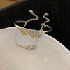 Titanium Steel Zircon Electroplated Real Gold Niche Geometric Bracelet For Women