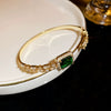 Titanium Steel Zircon Electroplated Real Gold Niche Geometric Bracelet For Women
