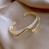 Titanium Steel Zircon Electroplated Real Gold Niche Geometric Bracelet For Women