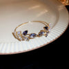Titanium Steel Zircon Electroplated Real Gold Niche Geometric Bracelet For Women