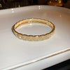Titanium Steel Zircon Electroplated Real Gold Niche Geometric Bracelet For Women