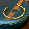 Titanium Steel Zircon Electroplated Real Gold Niche Geometric Bracelet For Women