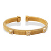 316L Stainless Steel Zircon Encrusted Bracelet Electroplated Simple Geometric Style Jewelry