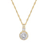 Titanium Steel Zircon Geometric Diamond Micropaved Pendant Necklace Copper Electroplated Real Gold Cartoon Style