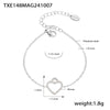 316L Stainless Steel Zircon Heart Shaped Electroplated Women's Clavicle Necklace And Bracelet Set