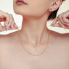 316L Stainless Steel Zircon Heart Shaped Electroplated Women's Clavicle Necklace And Bracelet Set