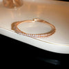 Titanium Steel Zircon Inlaid Niche Geometric Women's Bracelet Real Gold Electroplated