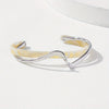 Titanium Steel Zircon Inlaid Niche Geometric Women's Bracelet Real Gold Electroplated