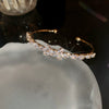 Titanium Steel Zircon Inlaid Niche Geometric Women's Bracelet Real Gold Electroplated
