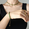 316L Stainless Steel Zircon Jewelry Necklace Bracelet Set Light Luxury Elegant Fashion Electroplated For Women