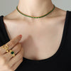 316L Stainless Steel Zircon Jewelry Necklace Bracelet Set Light Luxury Elegant Fashion Electroplated For Women