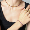 316L Stainless Steel Zircon Jewelry Necklace Bracelet Set Light Luxury Elegant Fashion Electroplated For Women